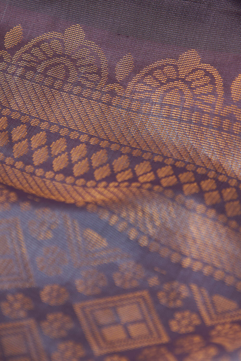 Violet Woven Pure Soft Silk Saree image number null
