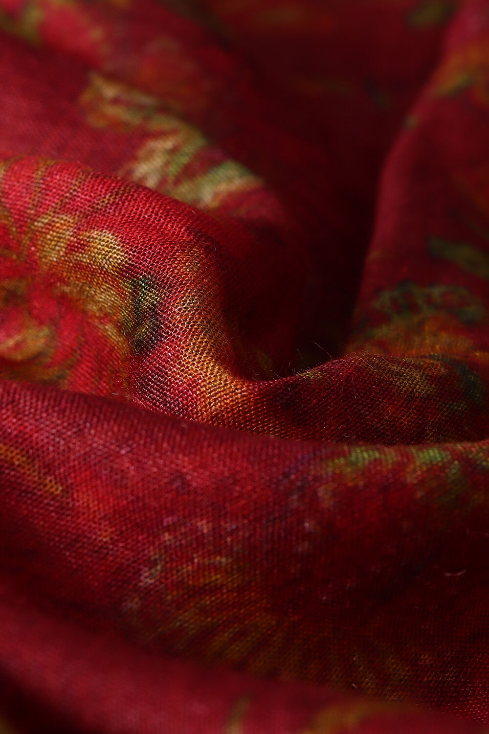 Red Pure Tussar Digital Printed Saree image number null