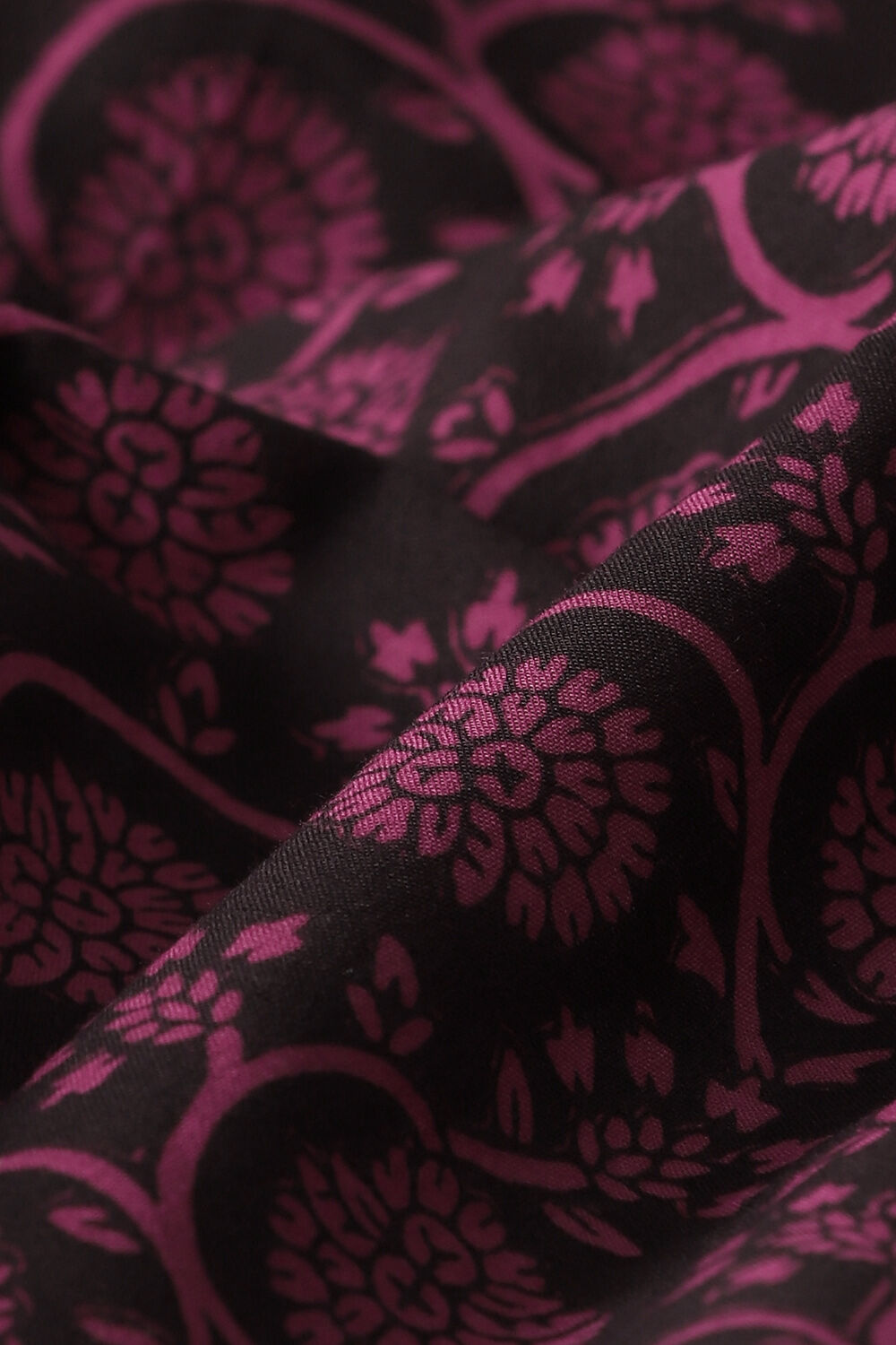 Black Pure and Violet Cotton Bagh Saree image number null