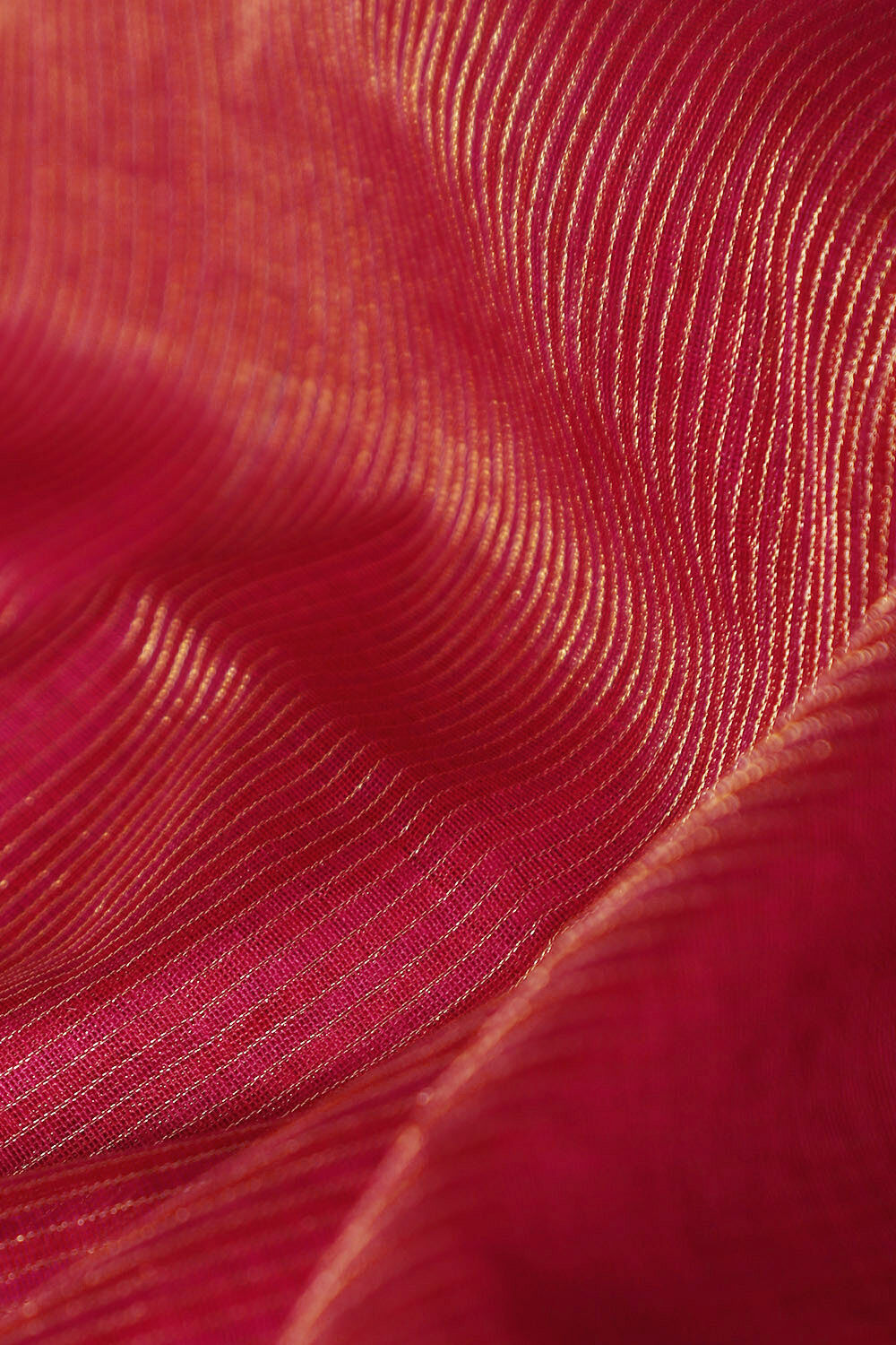 Red Pure Cotton Tissue Maheswari Saree image number null