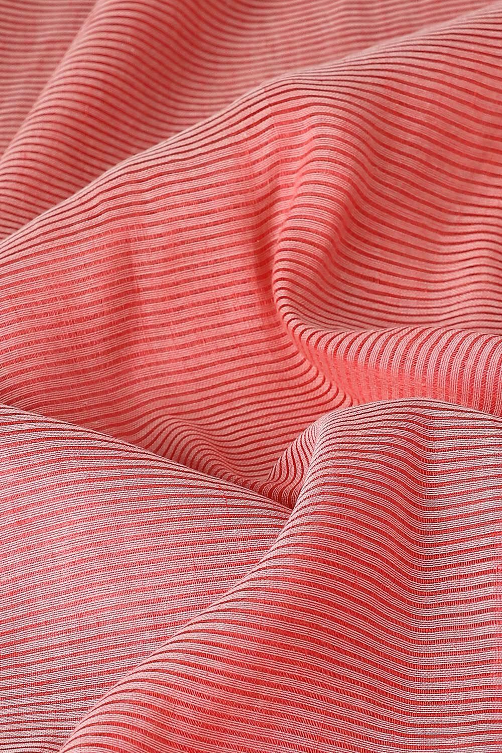 Pink Pure Cotton Linen Bengal Saree image number null
