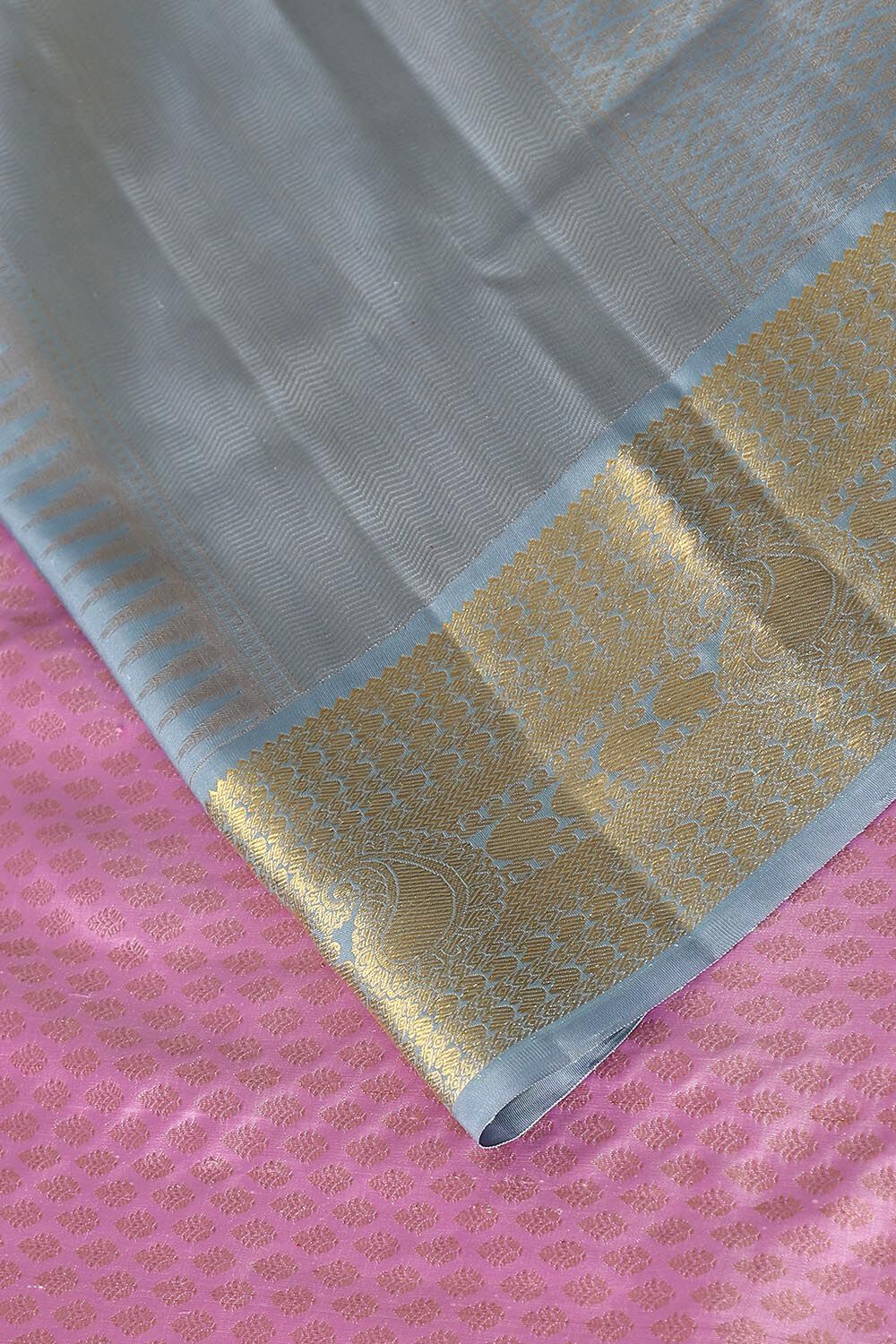 Light Violet Pure Silk Kanjivaram Saree image number null