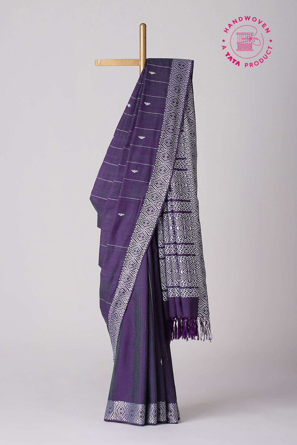 Dark Blue Modal Eri Assam Saree image number null