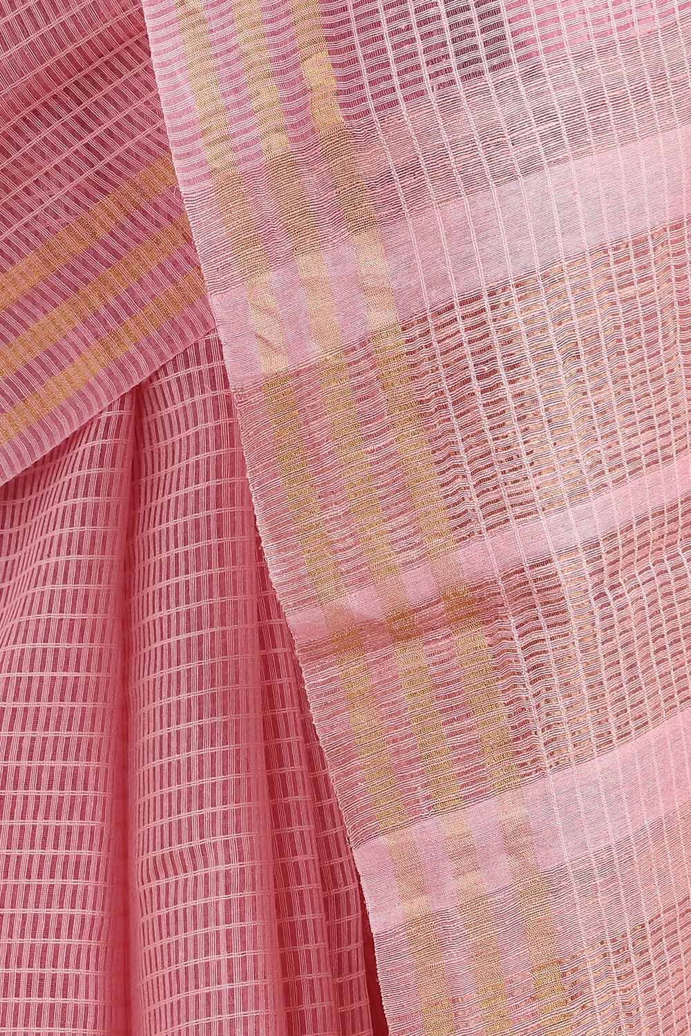 Light Pure Pink Silk Woven Saree image number null