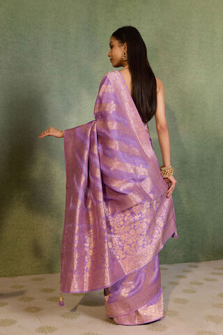 Violet Woven Pure Viscose Saree thumbnail image number null