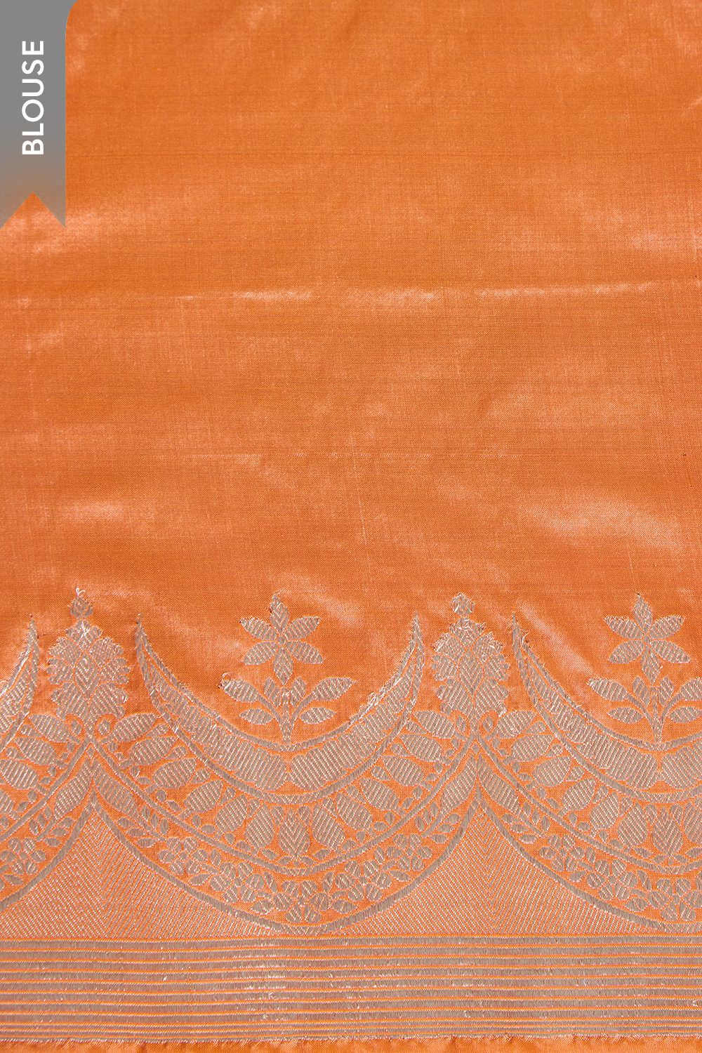 Light Orange Pure Silk Kadwa Banarasi Saree image number null