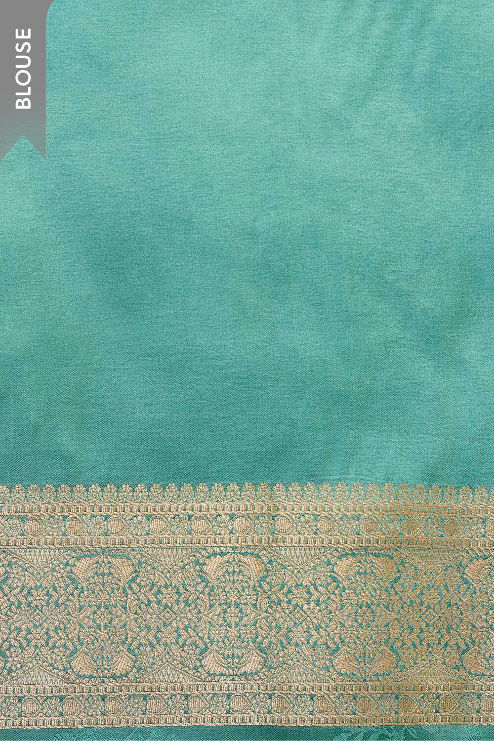 Blue Viscose Satin Tanchoi Saree image number null