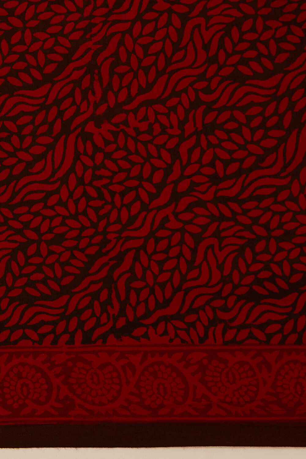 Red Pure Cotton Bagh Printed Saree image number null