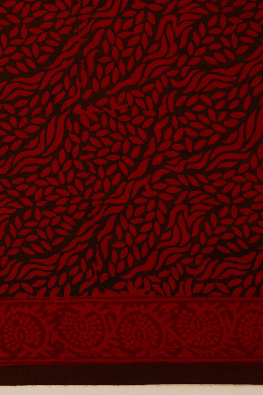 Red Pure Cotton Bagh Printed Saree image number null