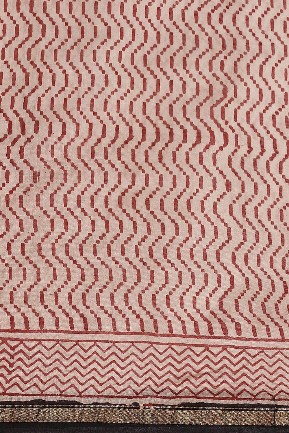 Black Pure Silk Cotton Bagru Printed Saree image number null