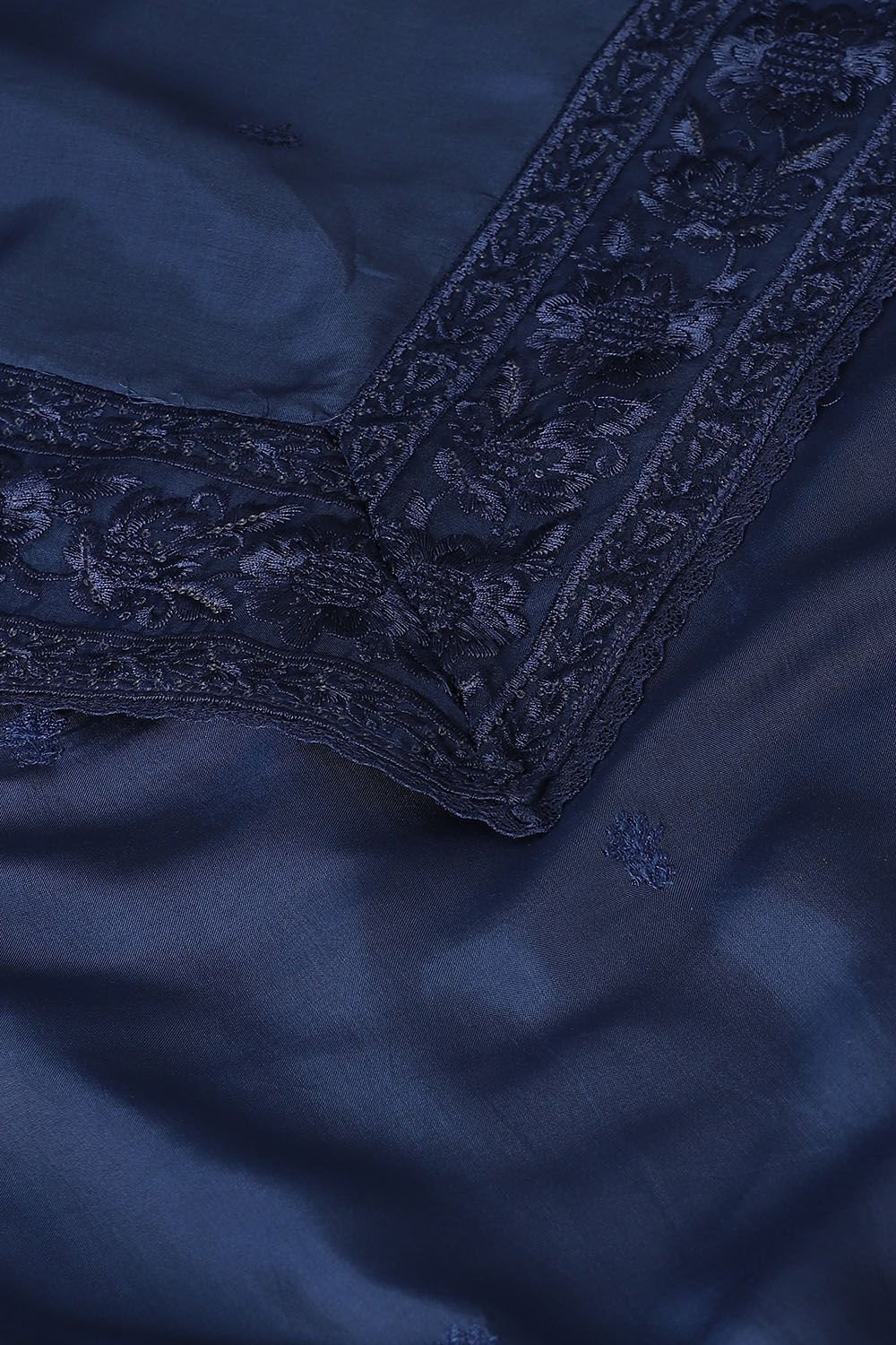 Blue Viscose Embroidered Saree image number null