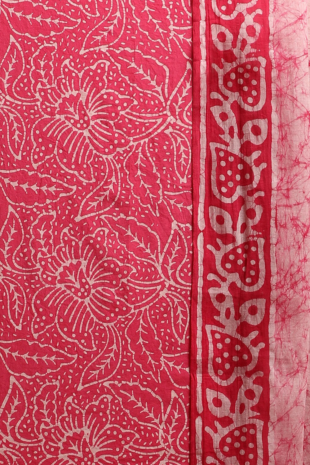 Pink Batik Pure Cotton Unstitched Suit Set image number null