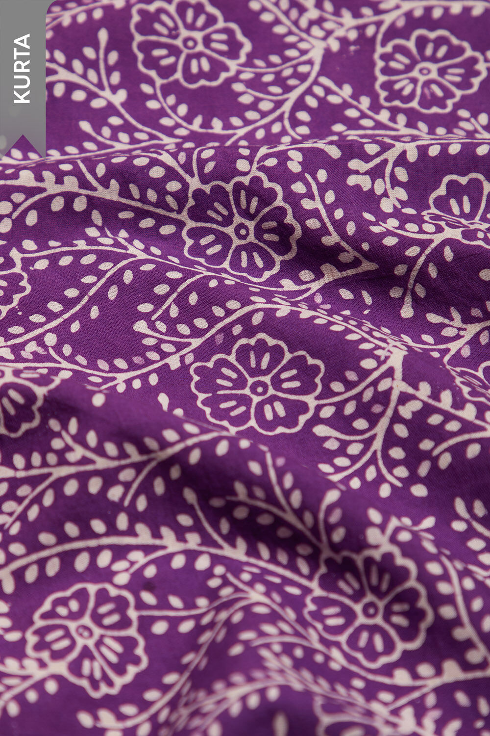 Violet Batik Pure Cotton Unstitched Suit Set image number null