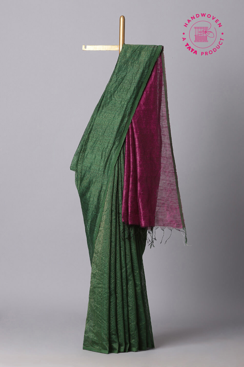 Green Pure Silk Vanya Bengal Saree image number null
