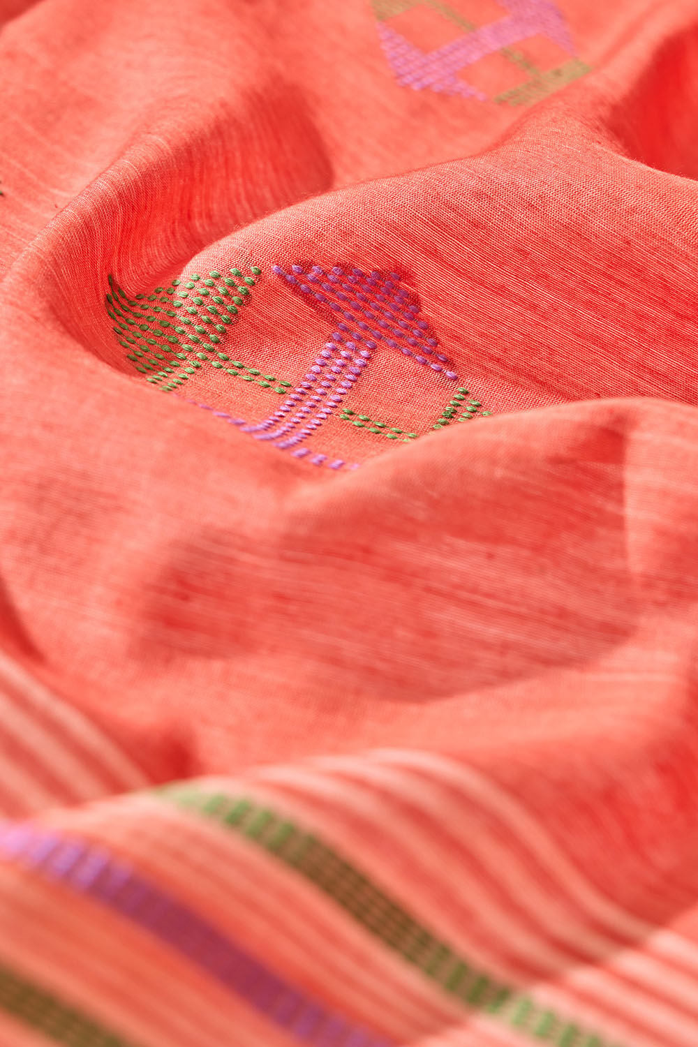 Light Pink Woven Silk Viscose Bhagalpur Saree image number null