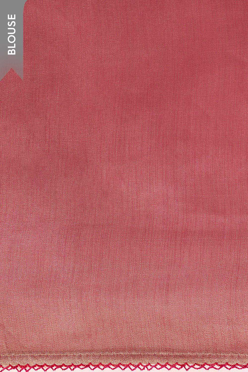 Pink Printed Viscose Tissue Saree image number null