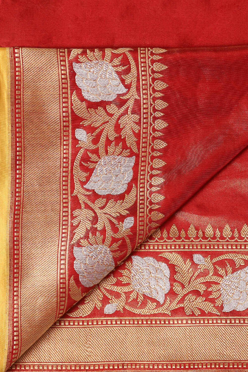 Red Pure Silk Banarasi Saree image number null