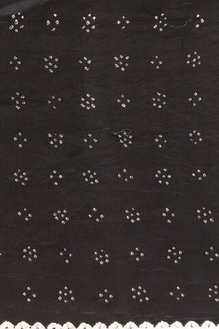 Black Gujarat Pure Silk Bandhani Saree thumbnail image number null