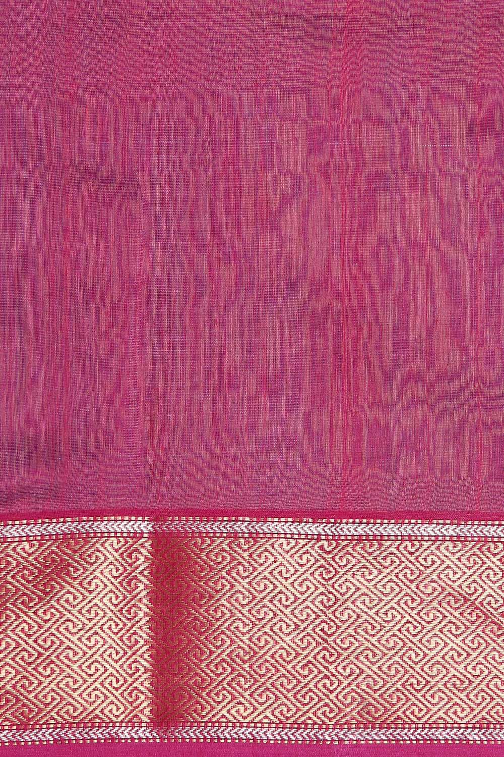 Dark Blue Pure Silk Cotton Maheswari Saree image number null
