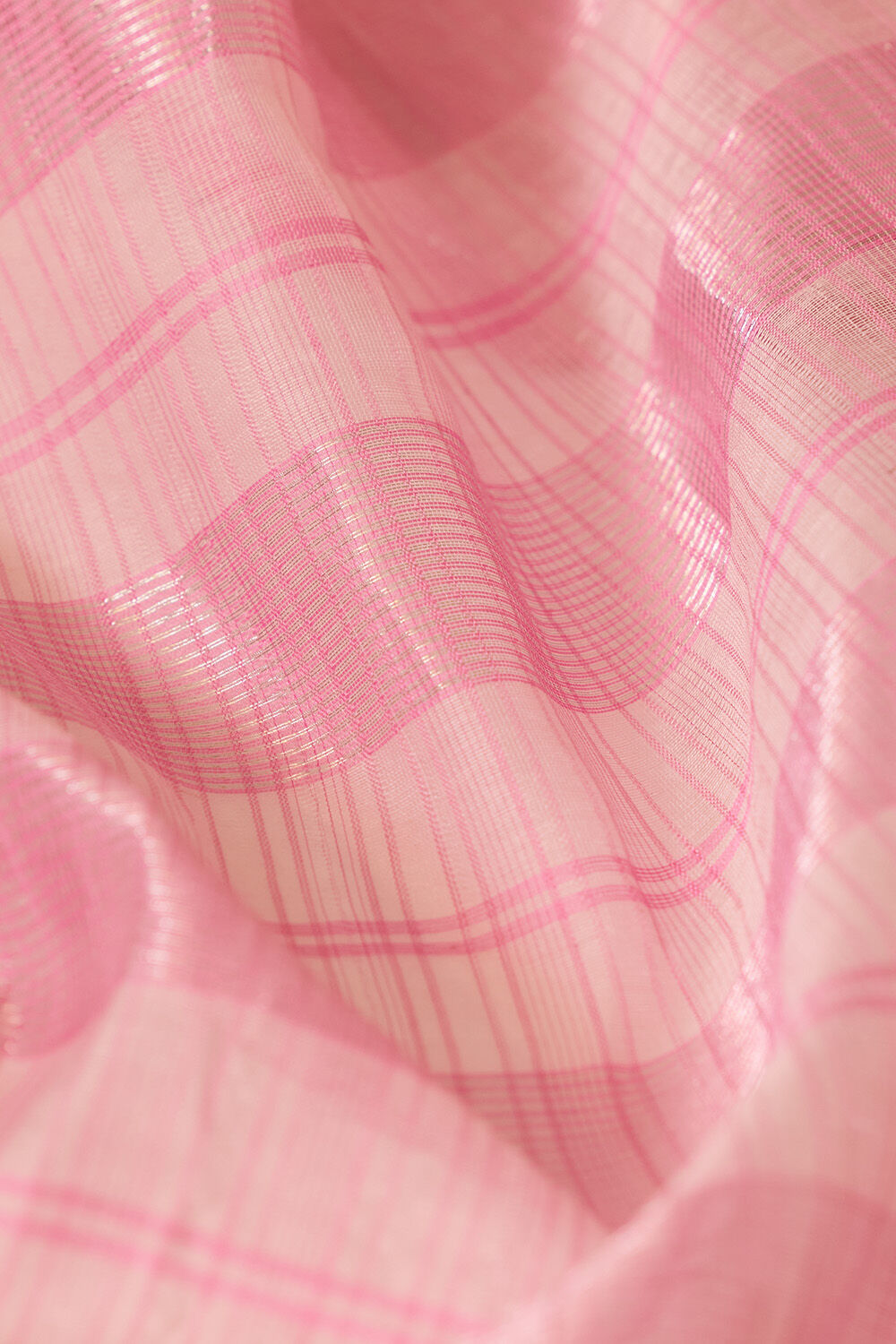 Light Pink Woven Pure Silk Cotton Maheshwar Saree image number null