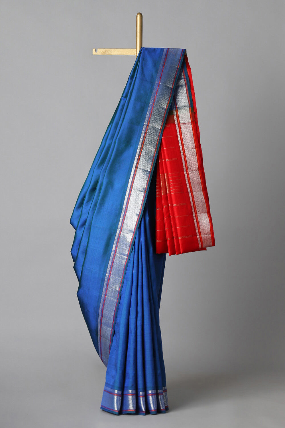Blue Pure Silk Kanjivaram Saree image number null