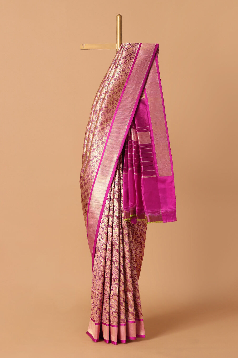 Pink Pure Silk Banarasi Brocade Saree image number null