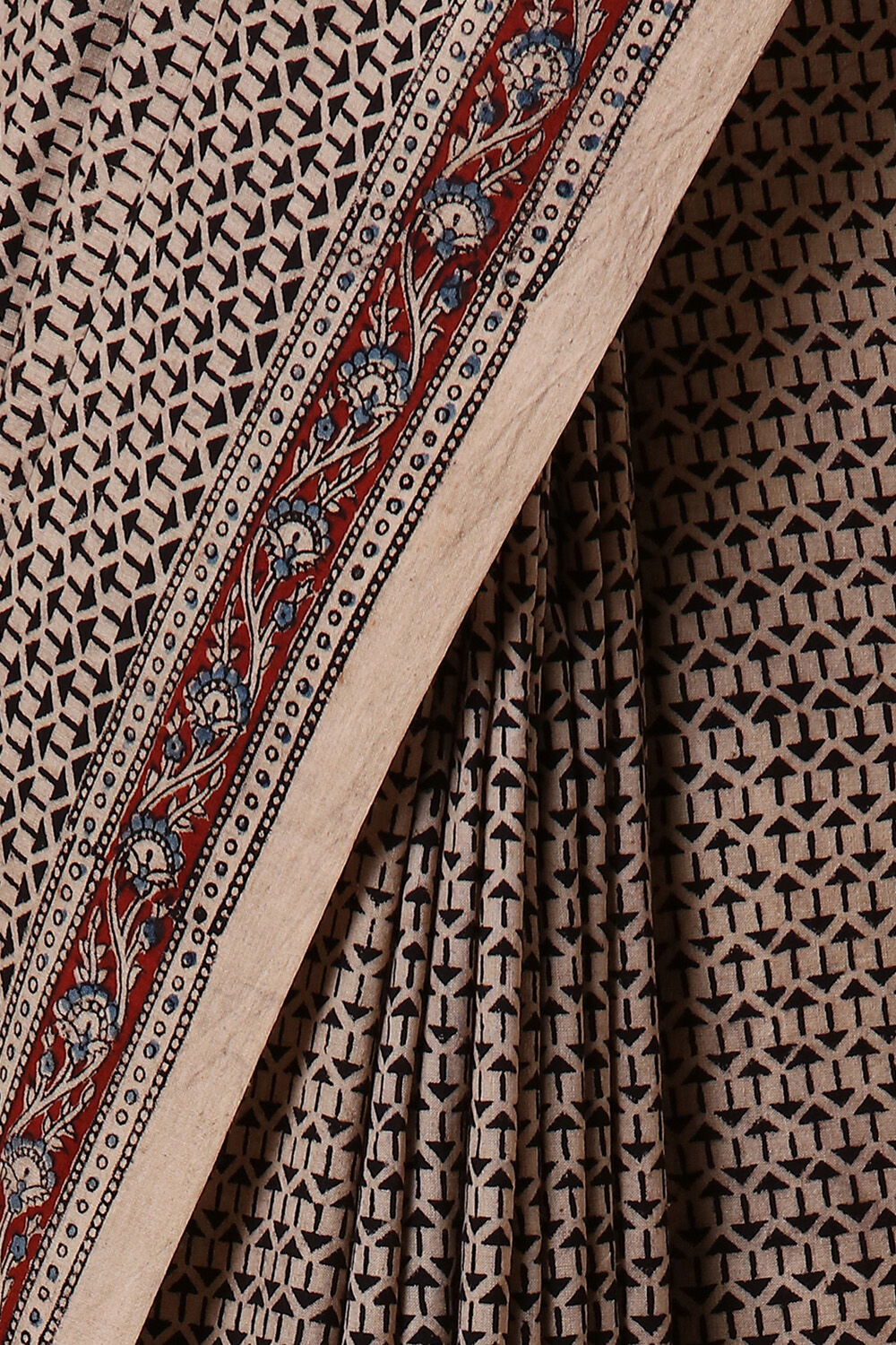 Beige Pure Khadi Cotton Printed Kalamkari Saree image number null