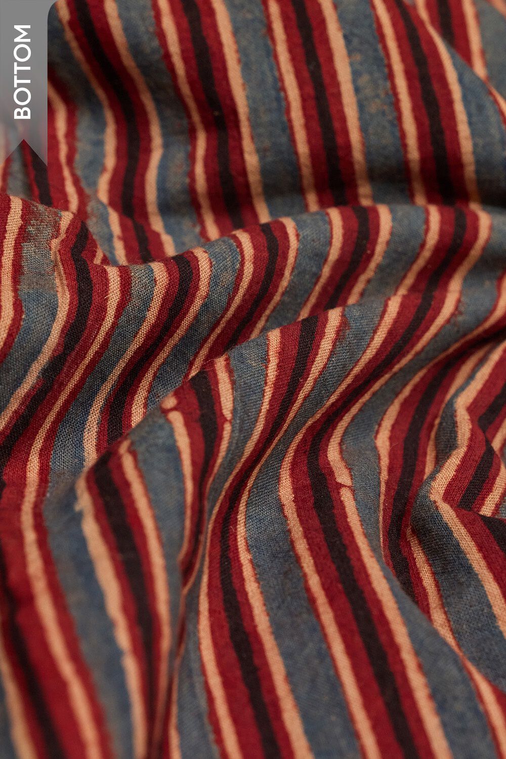 Dark Red Pure Cotton Ajrakh Unstitched Suit Set image number null