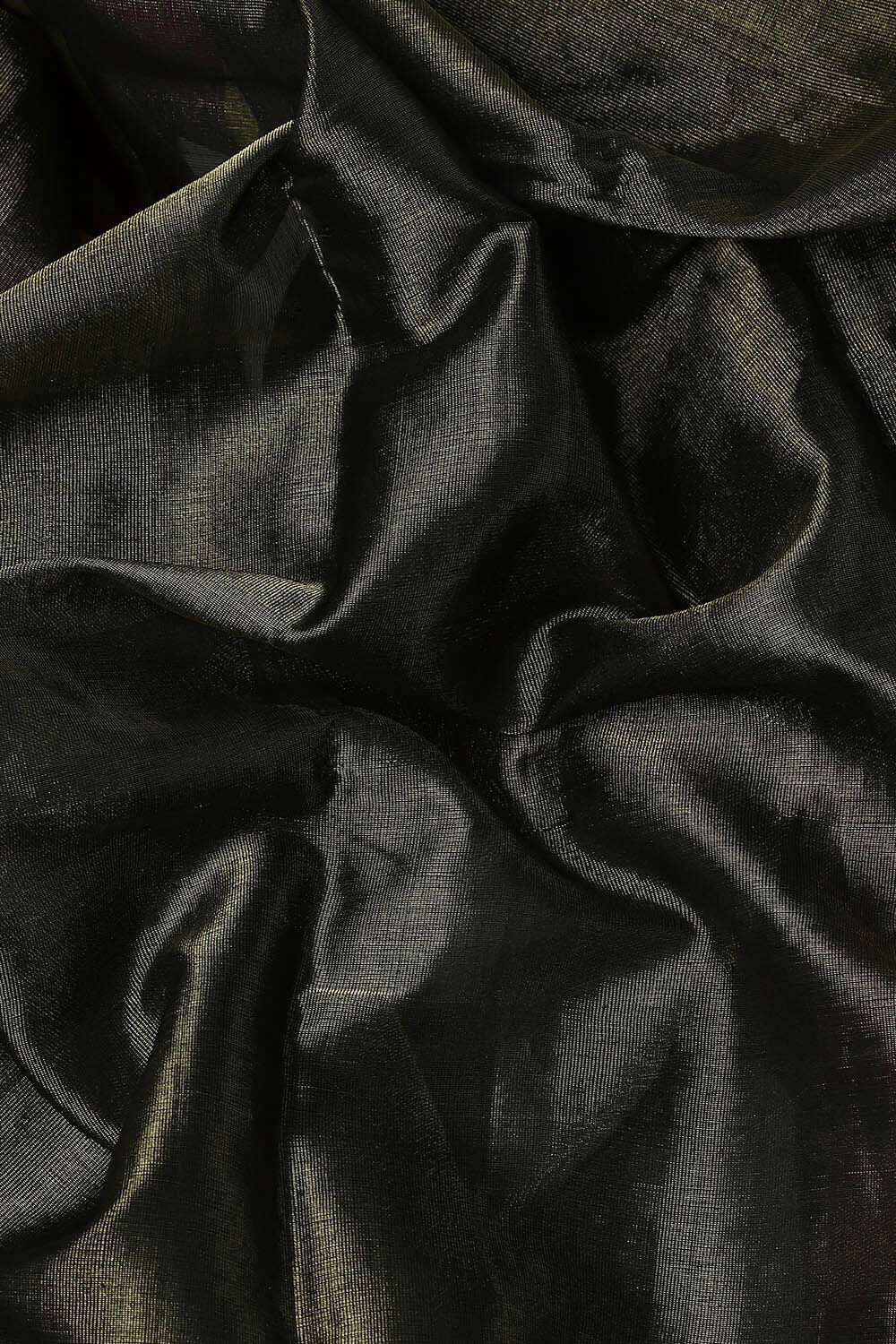 Black Pure Tissue Cotton Chanderi Saree image number null