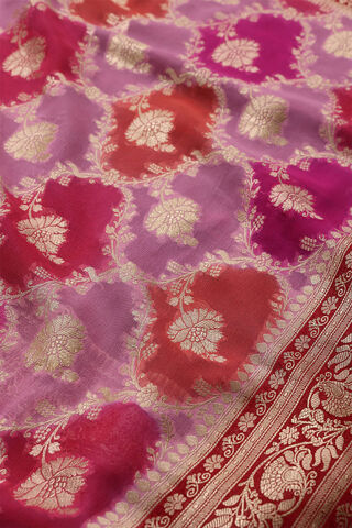 Light Pink Banaras Georgette Saree thumbnail image number null