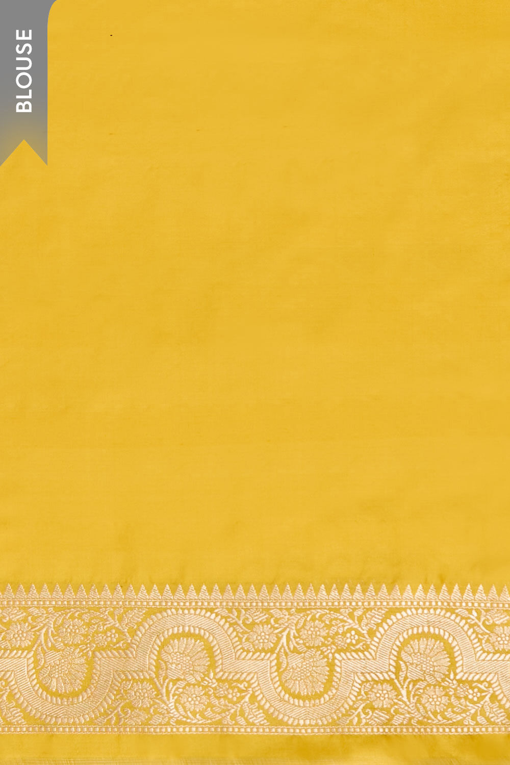Yellow Pure Silk Kadwa Banarasi Saree image number null