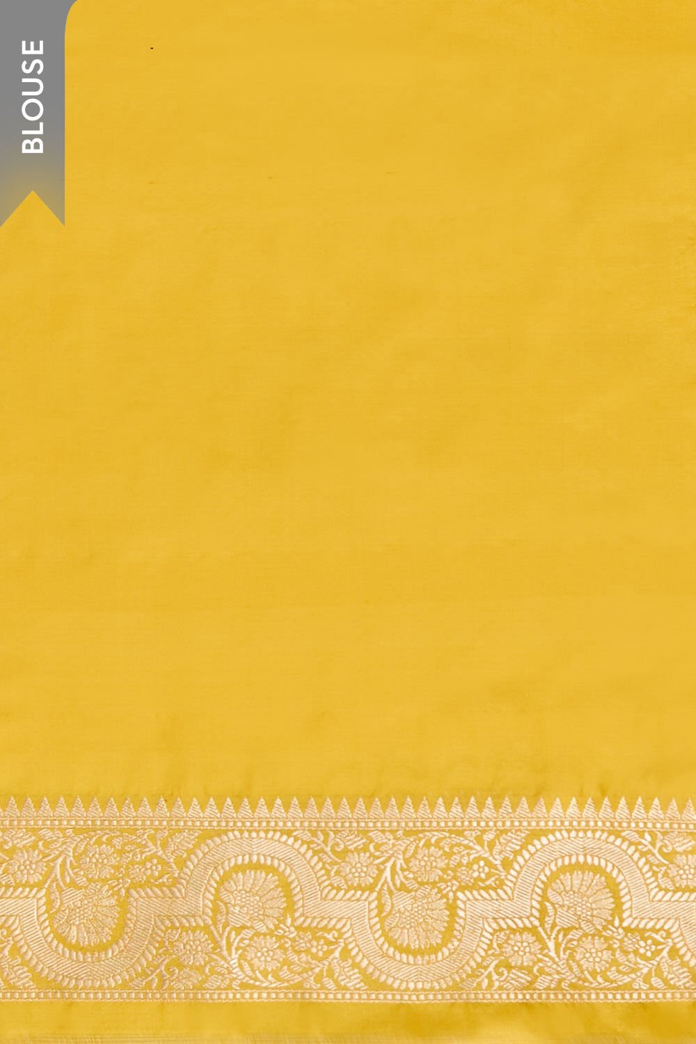 Yellow Pure Silk Kadwa Banarasi Saree image number null