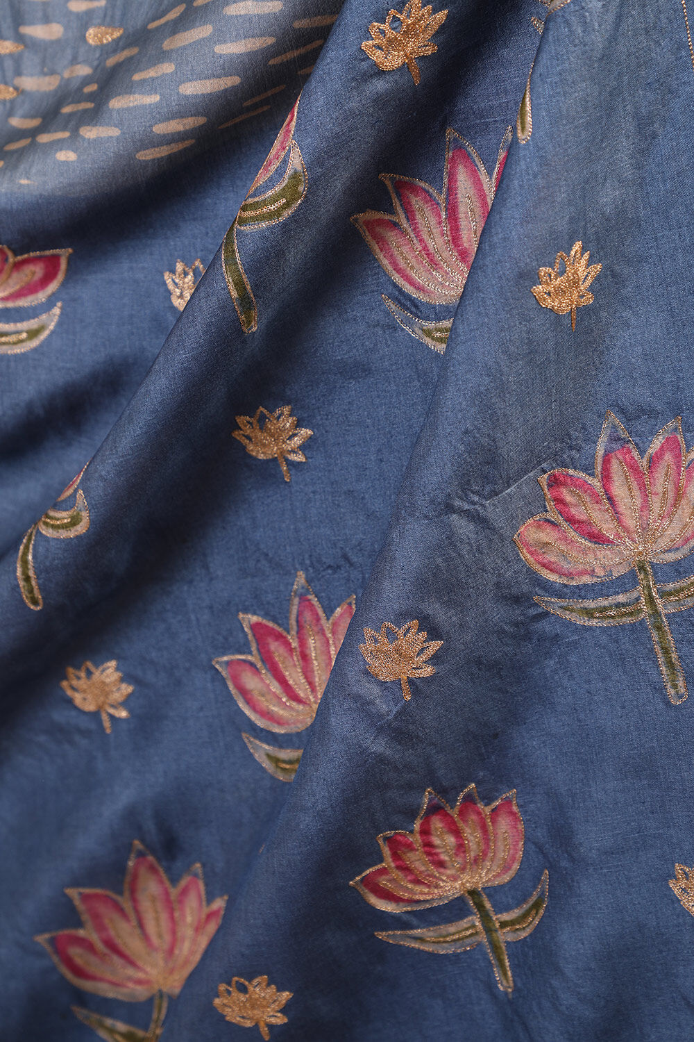 Blue Printed Pure Tussar Saree image number null