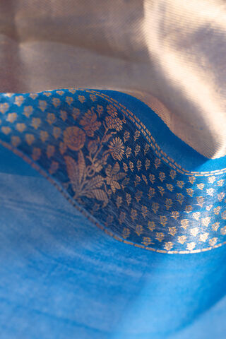 Blue Pure Silk Organza Kadwa Banarasi Saree thumbnail image number null
