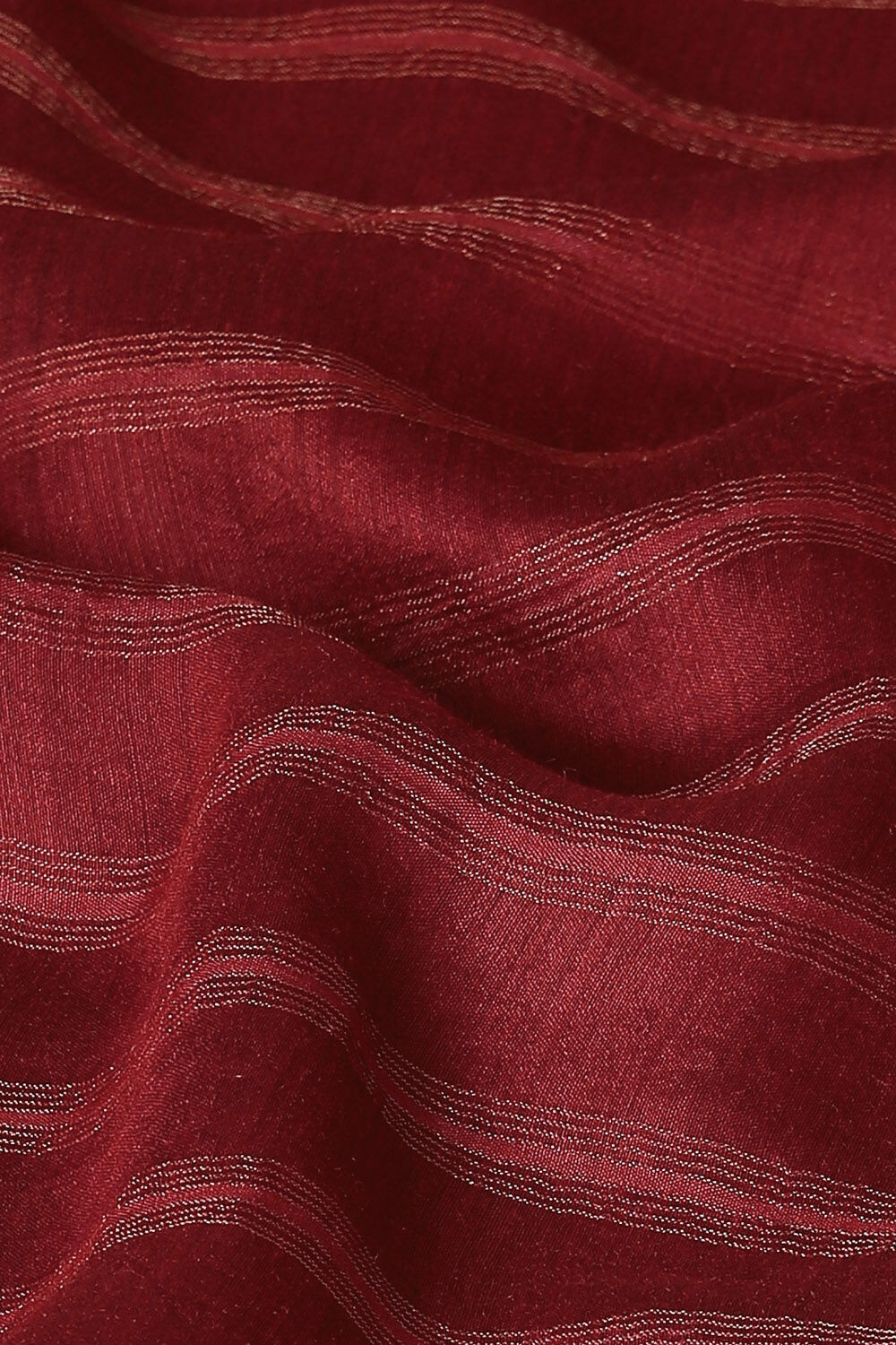 Dark Red Pure Tussar Silk Bhagalpuri Saree image number null