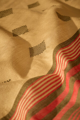 Red Bhagalpur Woven Silk Viscose Saree thumbnail image number null