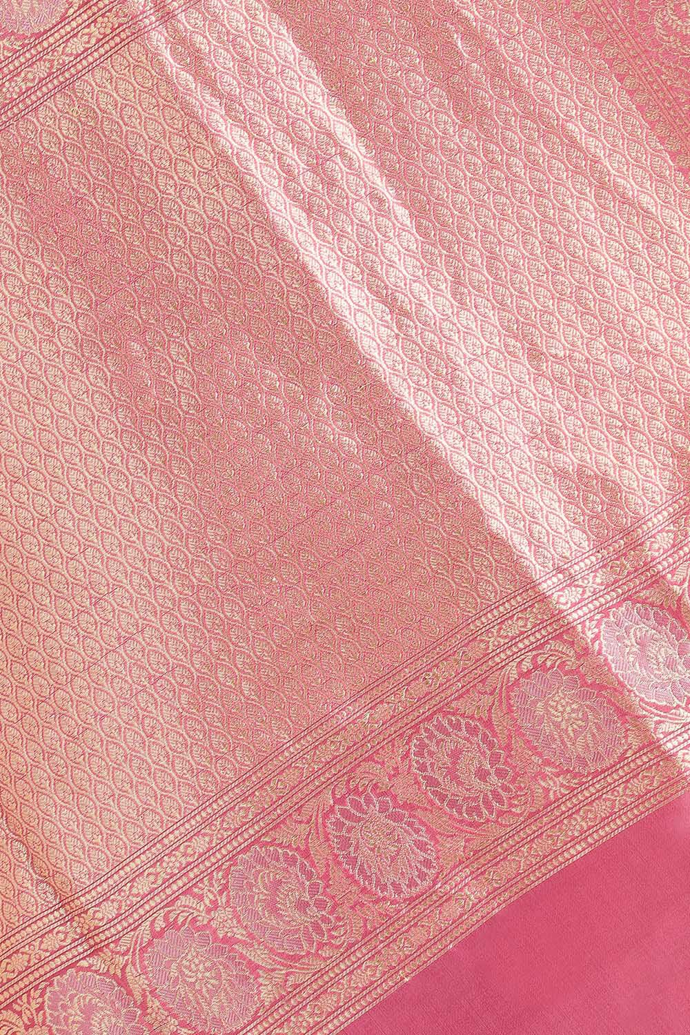 Dark Pink Pure Silk Banarasi Saree image number null
