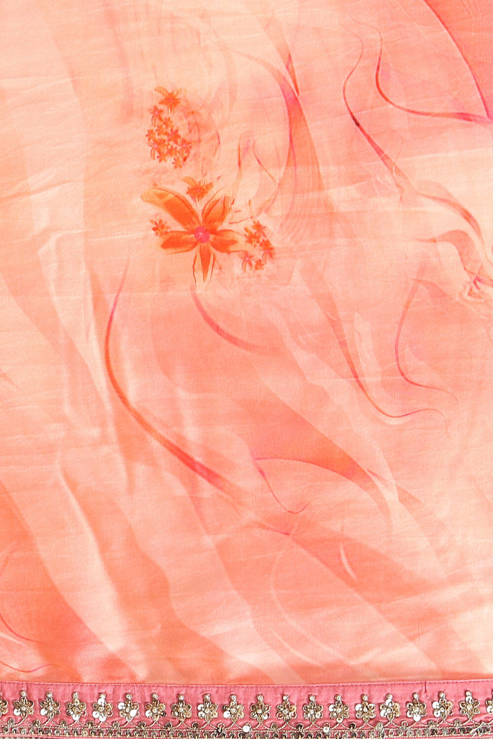 Light Pink Viscose Digital Printed Saree image number null