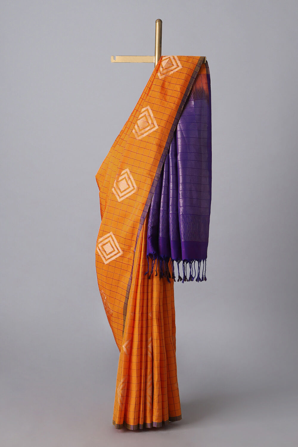 Orange Pure Silk South Saree image number null