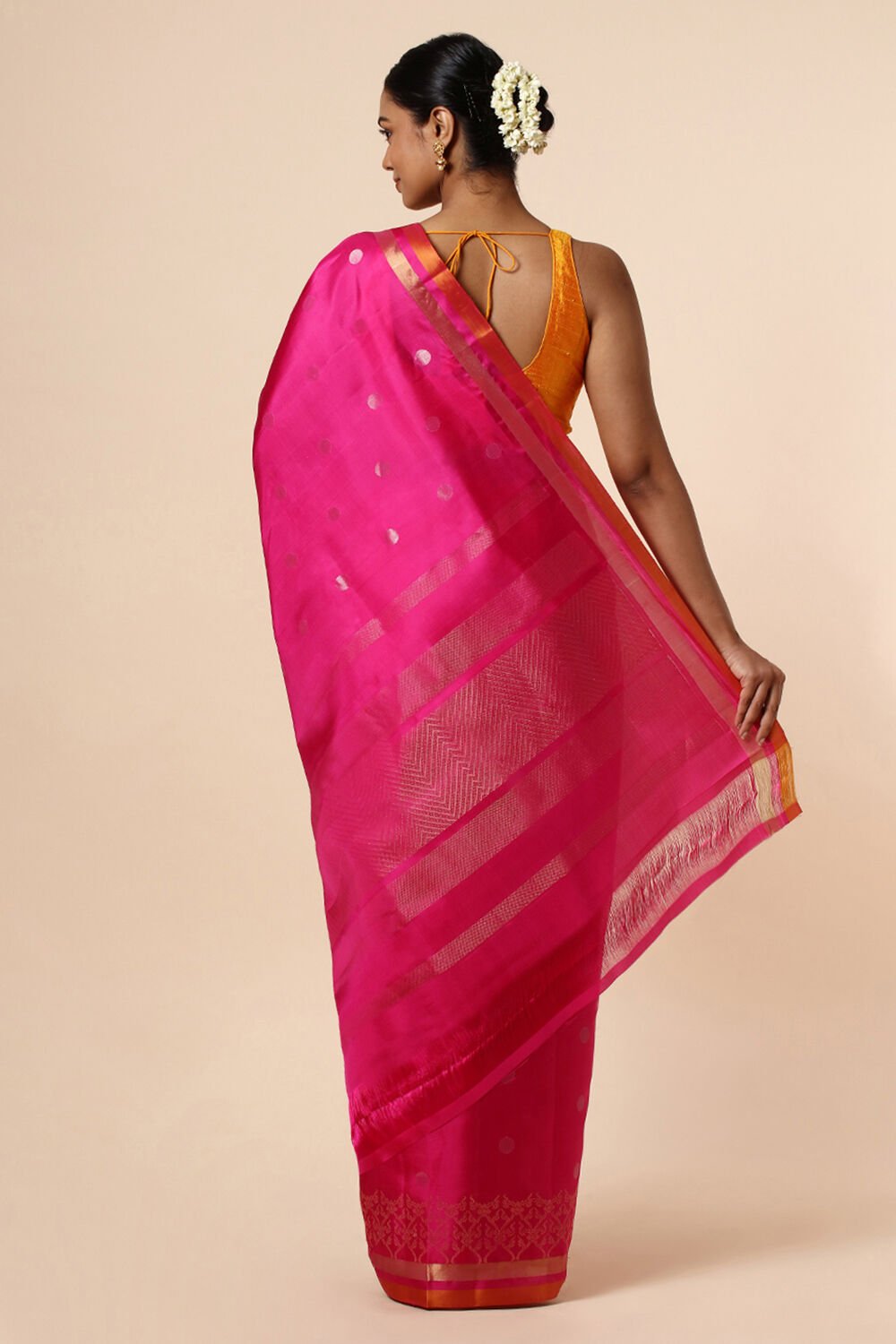 Pink Pure Soft Silk Saree image number null