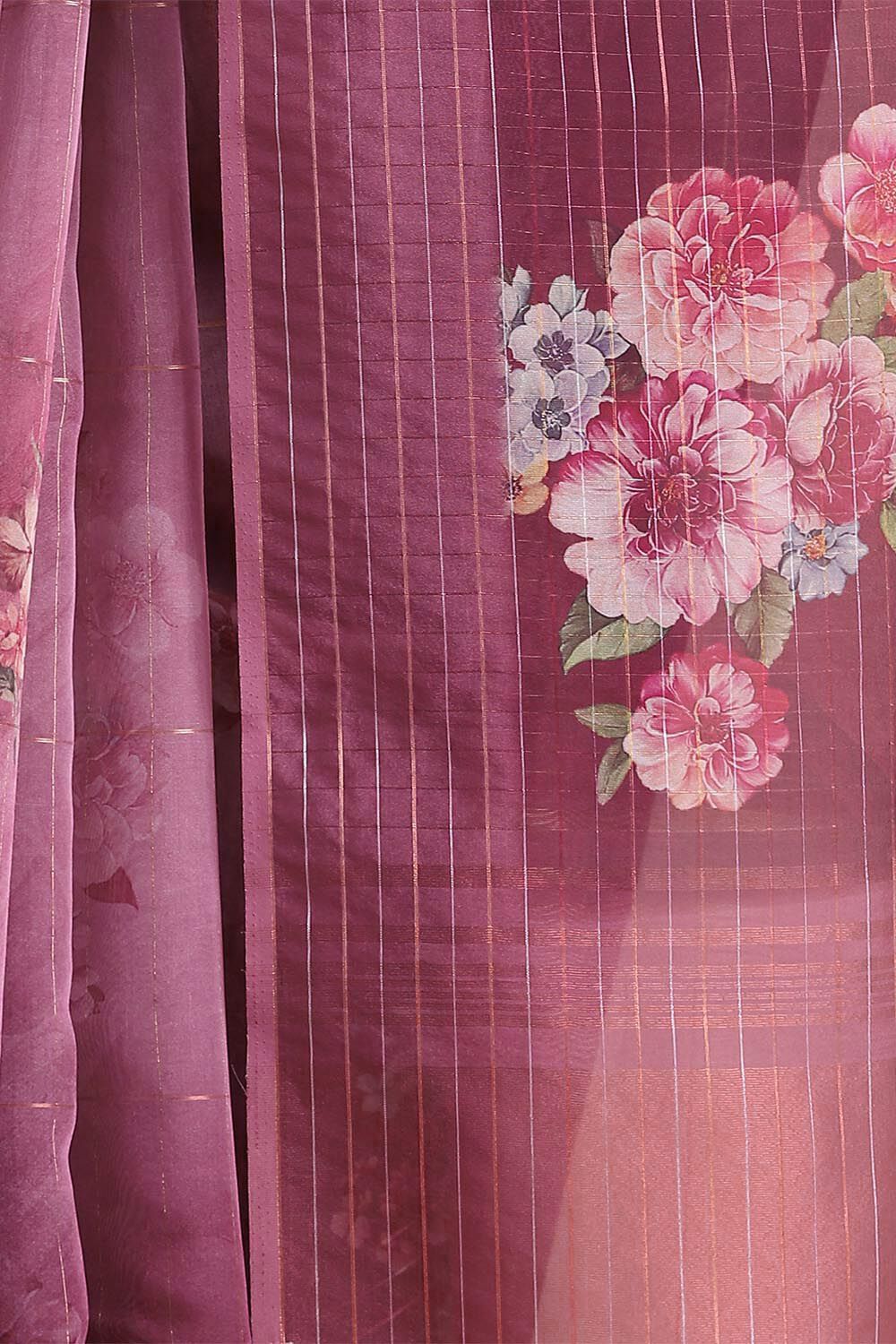 Pink Pure Embroidered Saree image number null