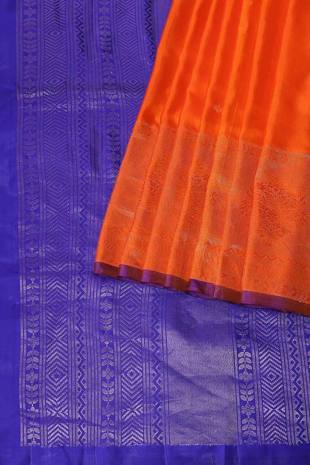 Orange Pure Soft Silk Saree image number null