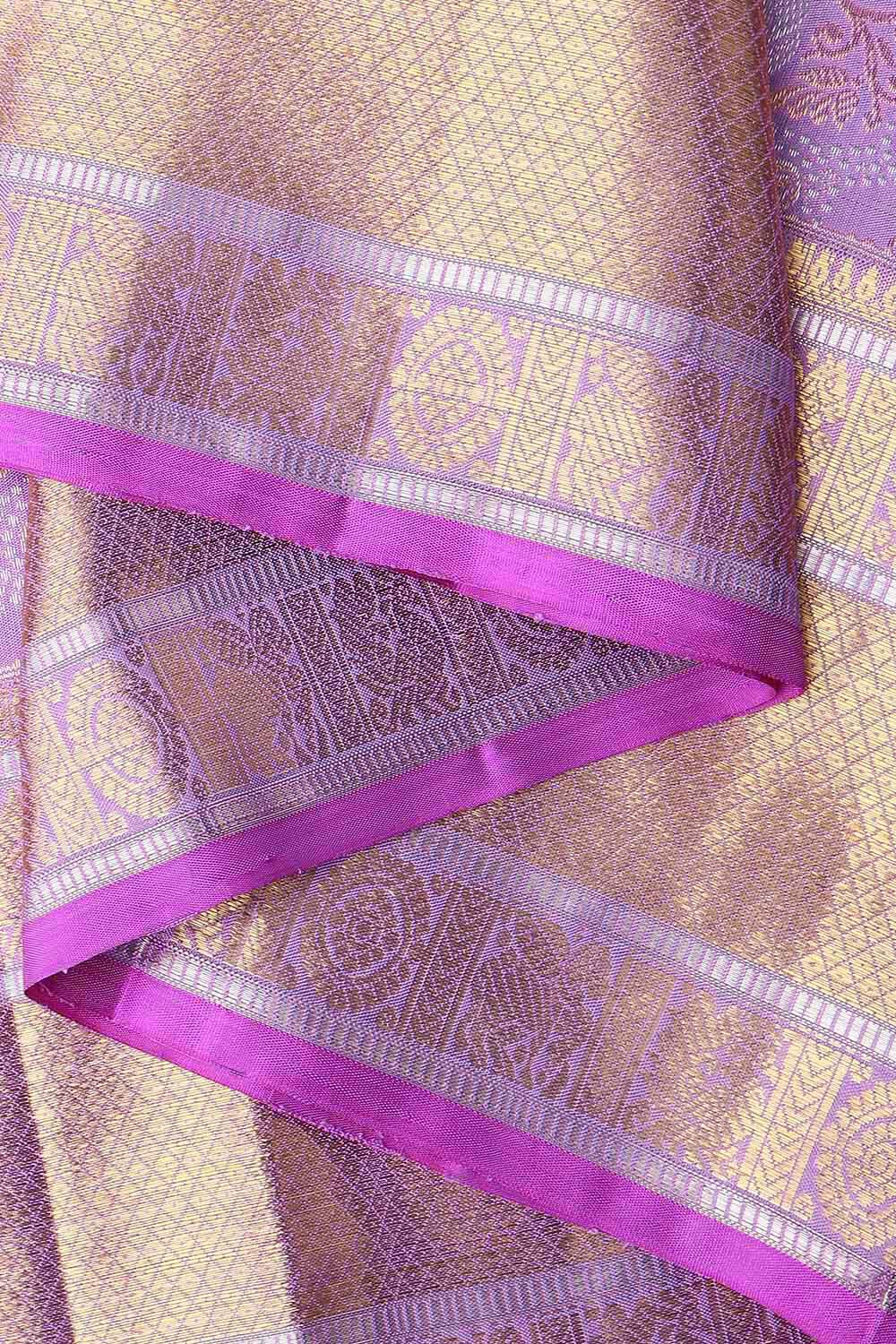 Light Violet Pure Silk Kanjivaram Saree image number null
