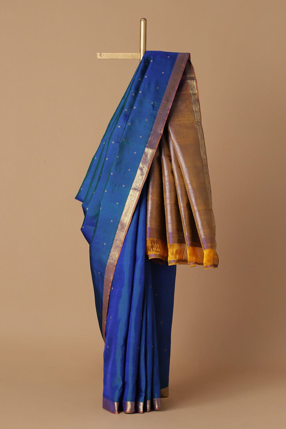 Blue Pure Silk Kanjivaram Saree image number null
