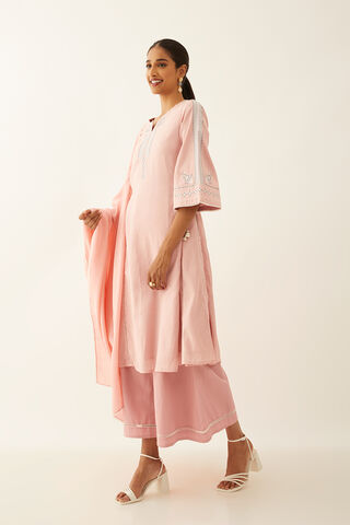 Light Pink Viscose Embroidered Kurta Set thumbnail image number null