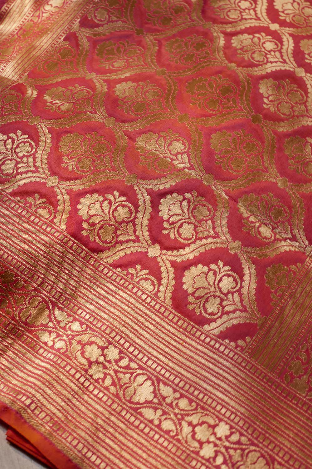 Light Pink Banaras Silk Saree image number null