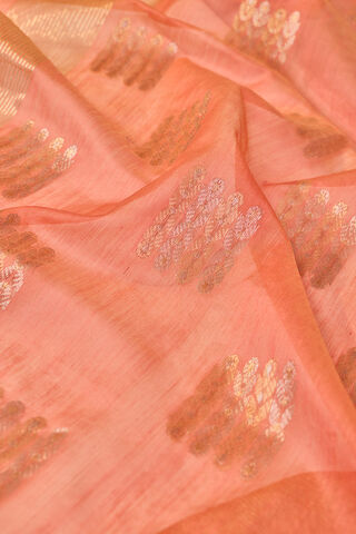 Pink Woven Pure Silk Cotton Chanderi Saree thumbnail image number null