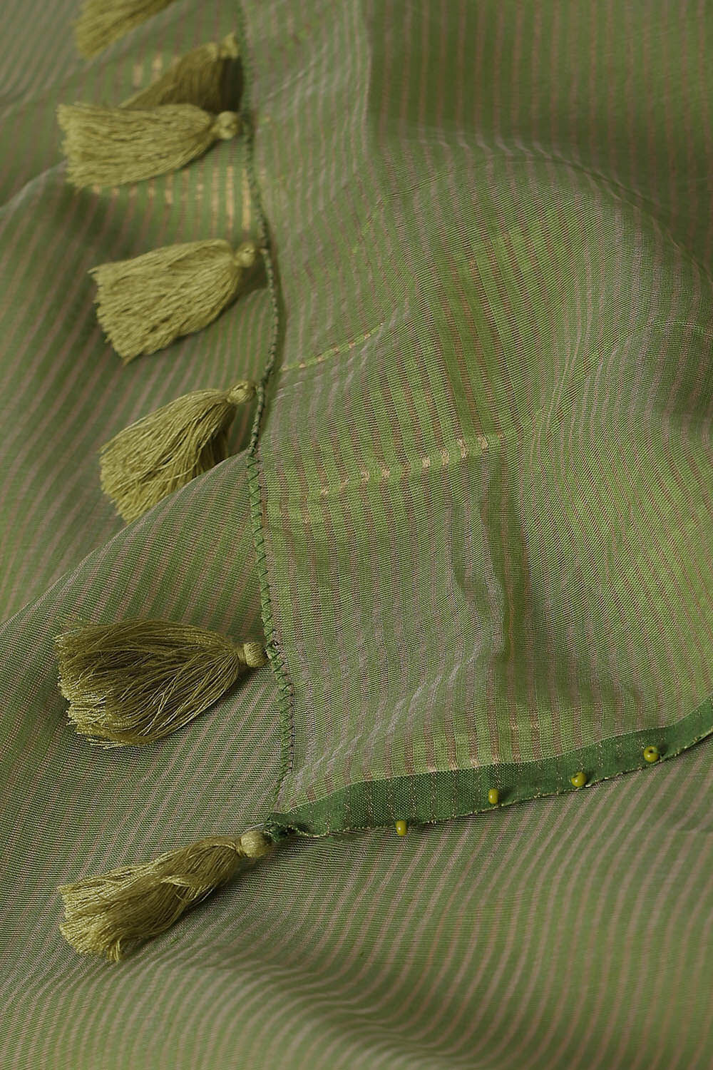 Light Green Pure Silk Cotton Embroidered Saree image number null