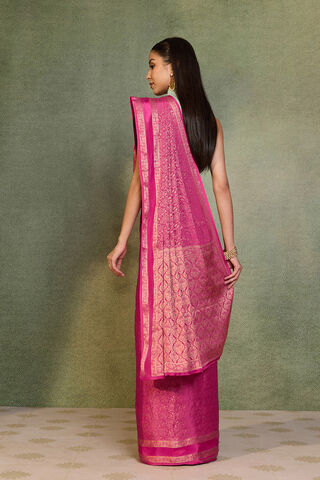 Pink Woven Pure Viscose Saree thumbnail image number null