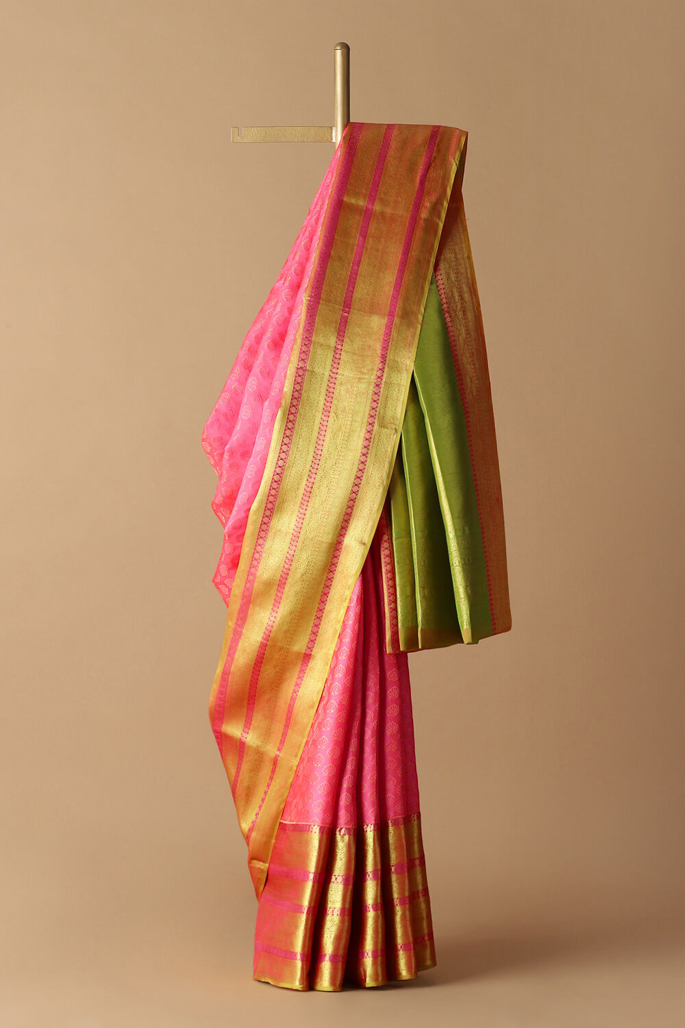 Pink Pure Silk Kanjivaram Saree image number null